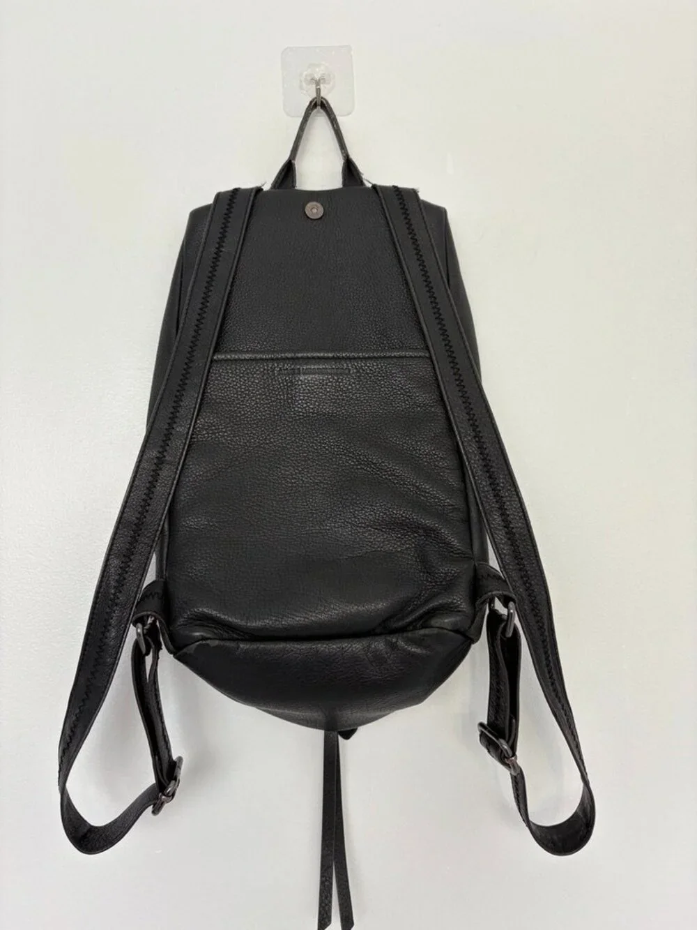 Aimee Kestenberg Tamitha Black Leather Embroidered Backpack Geometric Detail
